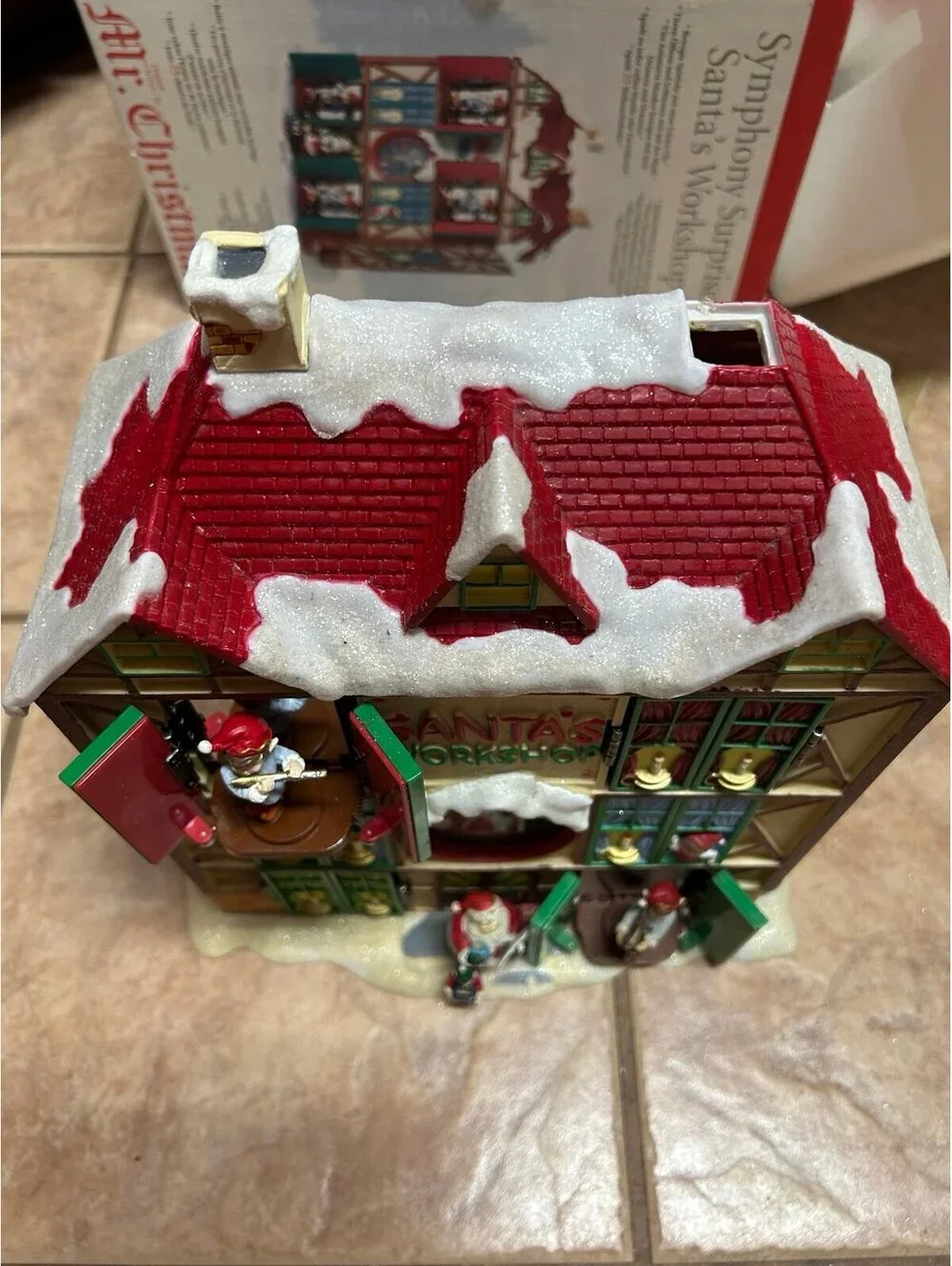 Vintage Mr. Christmas Symphony Surprise Santa’s Workshop Animated Musical